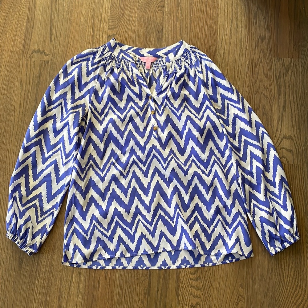 Lilly Pulitzer Elsa top- 100% silk